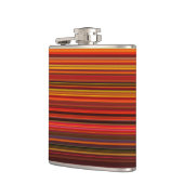 Warme Farben - Trendy Style - Streifenmuster Flachmann (Links)