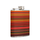 Warme Farben - Trendy Style - Streifenmuster Flachmann (Rechts)