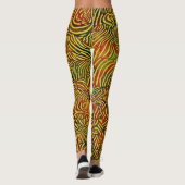 Warme, farbige Zebra Streifen Leggings (Rückseite)