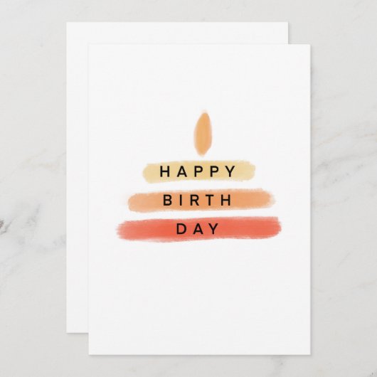 Warme Farbkerze Geburtstagkarte Dankeskarte (Vorne/Hinten)