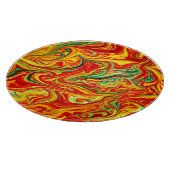 Warme Farbmuster Gemälde. Jetzt kaufen Schneidebrett (Ecke)