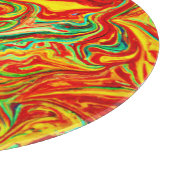 Warme Farbmuster Gemälde. Jetzt kaufen Schneidebrett (Ecke)