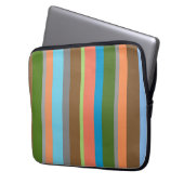 Warme Farbtöne gestreift Electronics Bag Laptopschutzhülle (Vorderseite Links)