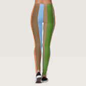 Warme Farbtöne gestreift Leggings (Rückseite)