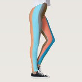 Warme Farbtöne gestreift Leggings (Rechts)