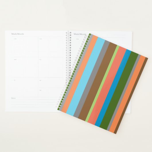 Warme Farbtöne gestreift Planner Planer (Anzeige)