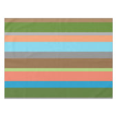 Warme Farbtöne gestreift Tabletecloth Tischdecke (Vorderseite (Horizontal))