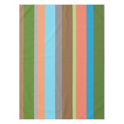 Warme Farbtöne gestreift Tabletecloth Tischdecke (Vorderseite)
