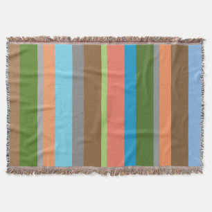 Warme Farbtöne gestreift Throw Blanket Decke