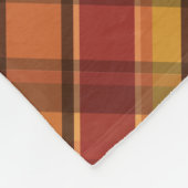 Warme Farbtöne Herbstthema Kariertes Muster und Ih Fleecedecke (Ecke)