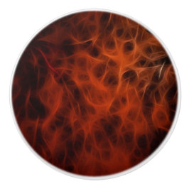 Warme Farbtöne Modernes Abstraktes Fraktal Art II Keramikknauf