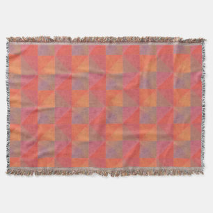 Warme Farbtöne Orange Rosa Gelb Moderne Kunst Decke