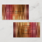 Warme Farbtöne Wasserfarben Streifen Visitenkarte (Vorne/Hinten)