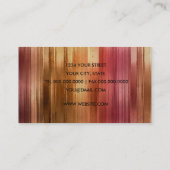 Warme Farbtöne Wasserfarben Streifen Visitenkarte (Rückseite)