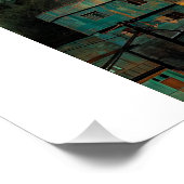 Warme Favela-Hügelseite bei Dämmerung Gemütliche u Poster (Ecke)