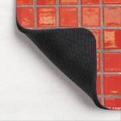 Warme Federn, AR-rote Fliesen, Mittelave-Maus Pad  Mousepad (Ecke)