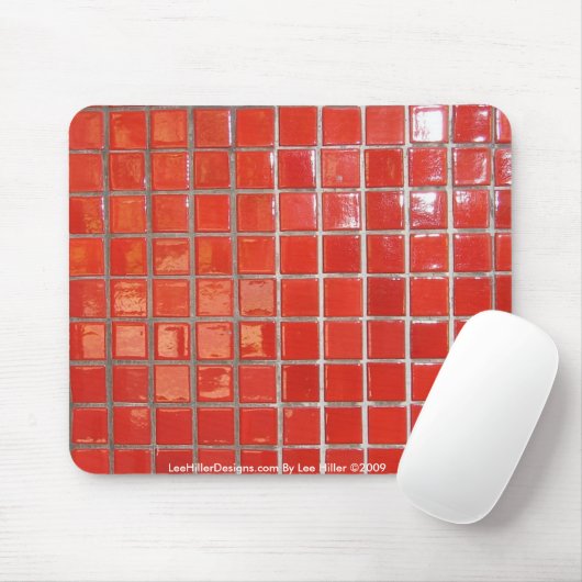 Warme Federn, AR-rote Fliesen, Mittelave-Maus Pad  Mousepad (Mit Mouse)