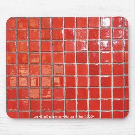 Warme Federn, AR-rote Fliesen, Mittelave-Maus Pad Mousepad (Vorne)