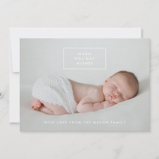 Warme Ferien wünscht Urlaubsfotokarte Feiertagskarte (Vorderseite)