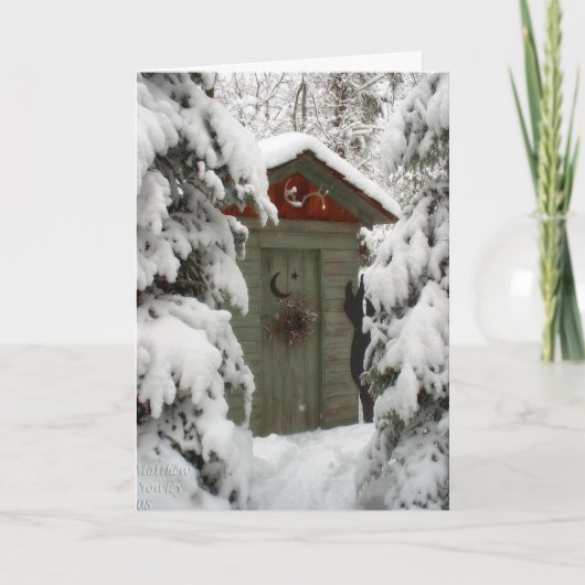 "WARME" FERIENWOHNUNGEN FÜR SIE FEIERTAGSKARTE (Vorderseite)