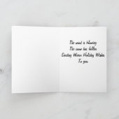 "WARME" FERIENWOHNUNGEN FÜR SIE FEIERTAGSKARTE (Innenseite)