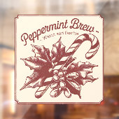 Warme festliche Pfefferminzbrasse Weihnachten Fensteraufkleber (Blatt 2)