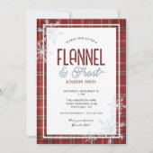 Warme Flannel und Frost Weihnachtsfeier Einladung (Vorderseite)