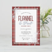Warme Flannel und Frost Weihnachtsfeier Einladung (Stehend Vorderseite)