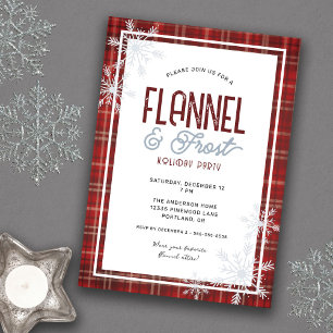 Warme Flannel und Frost Weihnachtsfeier Einladung