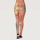 Warme Floral gemusterte Legging Leggings (Rückseite)