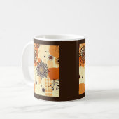 Warme Floral Mandala Rustikaler Herbst Boho Kaffeetasse (Vorderseite Links)
