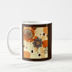 Warme Floral Mandala Rustikaler Herbst Boho Kaffeetasse