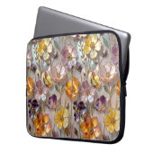 Warme florale Laptop-Hülle Botanischer Schutz Laptopschutzhülle (Vorderseite Links)