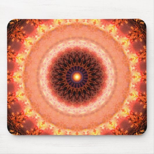 Warme Fraktal-Reflexionen Mousepad (Vorne)