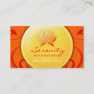 Warme Freude des Wellness-Center-311 Visitenkarte