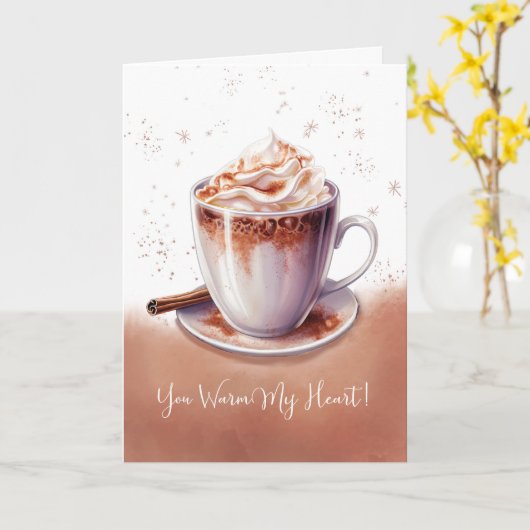 Warme Freundschaft Wertschätzung mit Cup of Comfor Karte (Gelbe Blume)