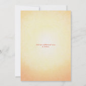 Warme, fröhliche Sonnenblume Einladung Hochzeit (Rückseite)