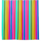 Warme Frühlingsstreifen Duschvorhang (Vorderseite)