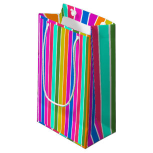 Warme Frühlingsstreifen Kleine Geschenktüte