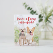 Warme Fuzzy wünscht Urlaubsdomizil Foto Postkarte (Stehend Vorderseite)