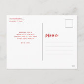 Warme Fuzzy wünscht Urlaubsdomizil Foto Postkarte (Rückseite)