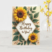 Warme Geburtstags-Blumenkarte Karte (Gelbe Blume)