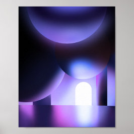 Warme Gefühle Abstrakte Lila Grafikdesign Poster