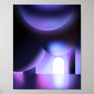 Warme Gefühle Abstrakte Lila Grafikdesign Poster