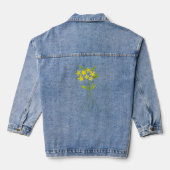 Warme gelbe Blume Bouquet ästhetische Denim Jacket Jeansjacke (Rückseite)