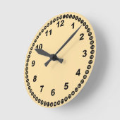 Warme gelbe und schwarze Wall-Uhr Runde Wanduhr (Winkel)