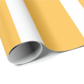 Warme gelbe und weiße Streifen, elegante Alleingän Geschenkpapier (Rolleneckpunkt)