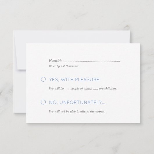 Warme, gemütliche Ski Winter Wedding Beanies und M RSVP Karte (Rückseite)