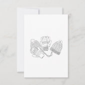 Warme, gemütliche Ski Winter Wedding Beanies und M RSVP Karte (Vorderseite)