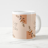 Warme, gemütliche Worte Jumbo-Tasse (Vorderseite Rechts)